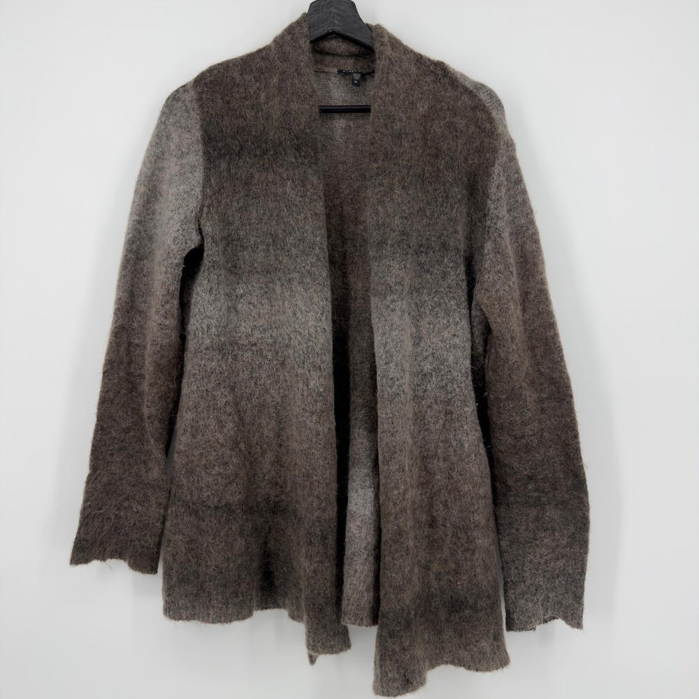 Eileen Fisher Ombre Mohair Blend Open Front Cardigan Sweater Womens Medium